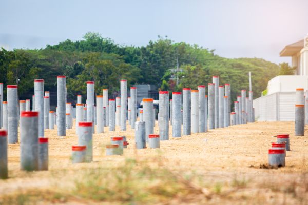 Concrete Pile Installation in Smyrna